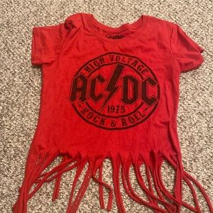 AC/DC fringe top